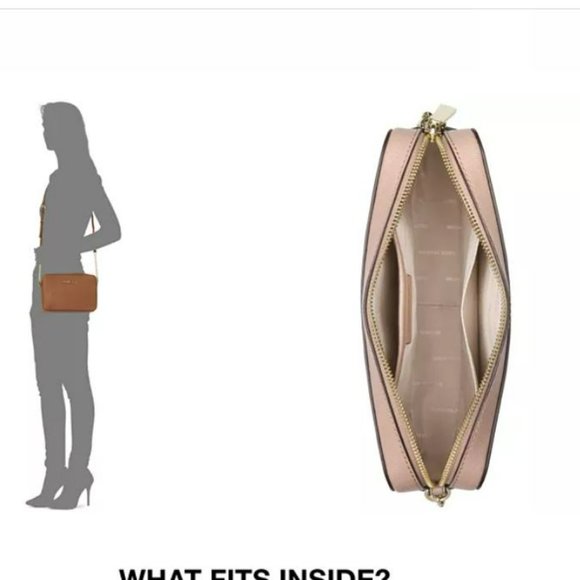 Jet Set Travel Large East/West Chain Strap Crossbody Bag - Powder Pink - Picture 3 of 3